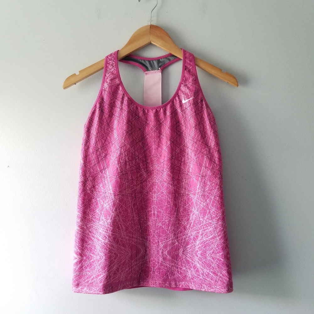 Nike Dri Fit Pink Racerback Tank Top Large